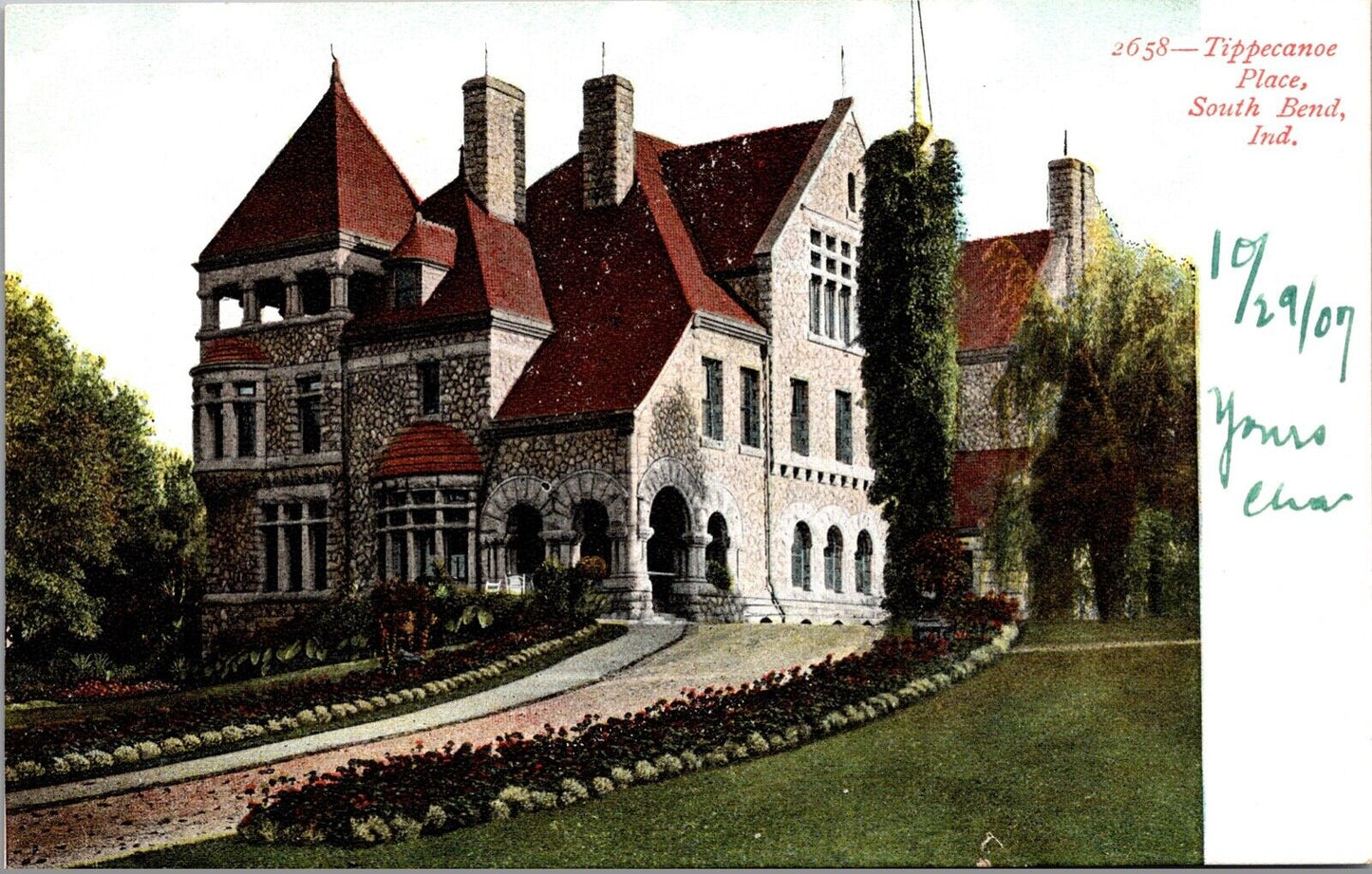 Two Postcards Tippecanoe Place in South Bend, Indiana~138665